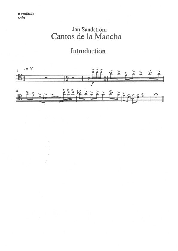 Jan Sandström: Cantos de la Mancha Chamber Version - Trombone concerto