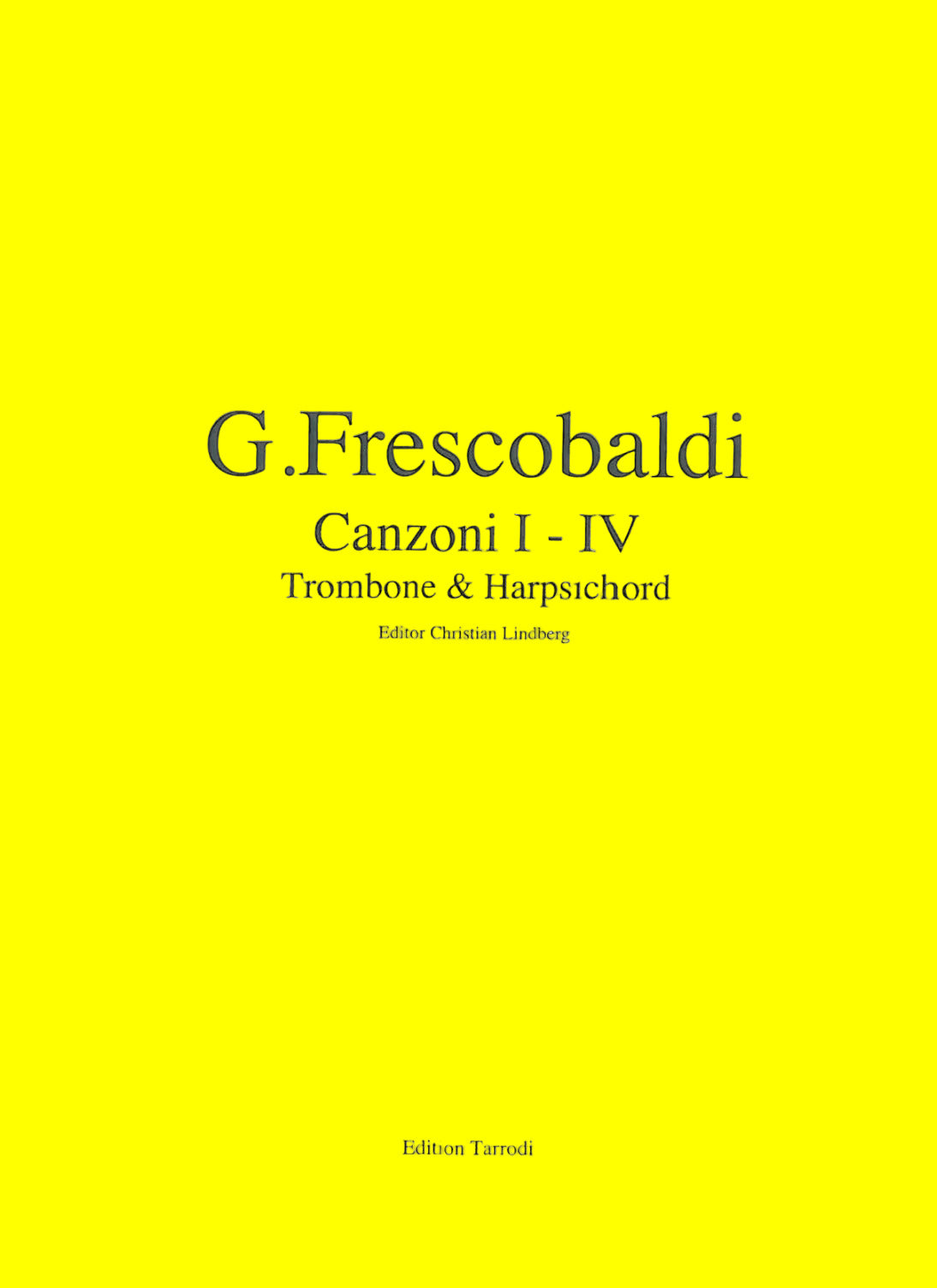 Frescobaldi - Canzoni I-IV - Trombone & Harpsichord - (DIGITAL)