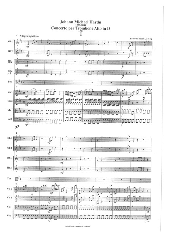 M. Haydn / C. Lindberg: Concerto for Alto Trombone