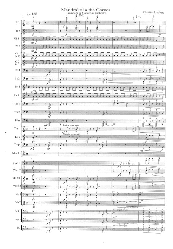 Christian Lindberg: Mandrake in the Corner - Trombone & Symphony orchestra