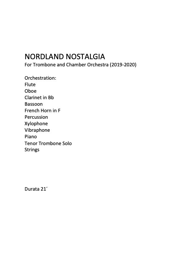 Christian Lindberg: Nordland Nostalgia - Trombone and Chamber orchestra