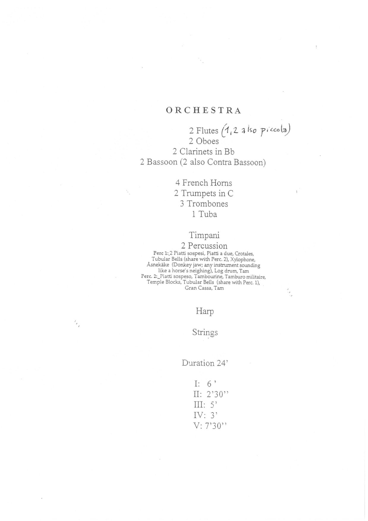 Jan Sandström: En Herrgårdssägen - Orchestra