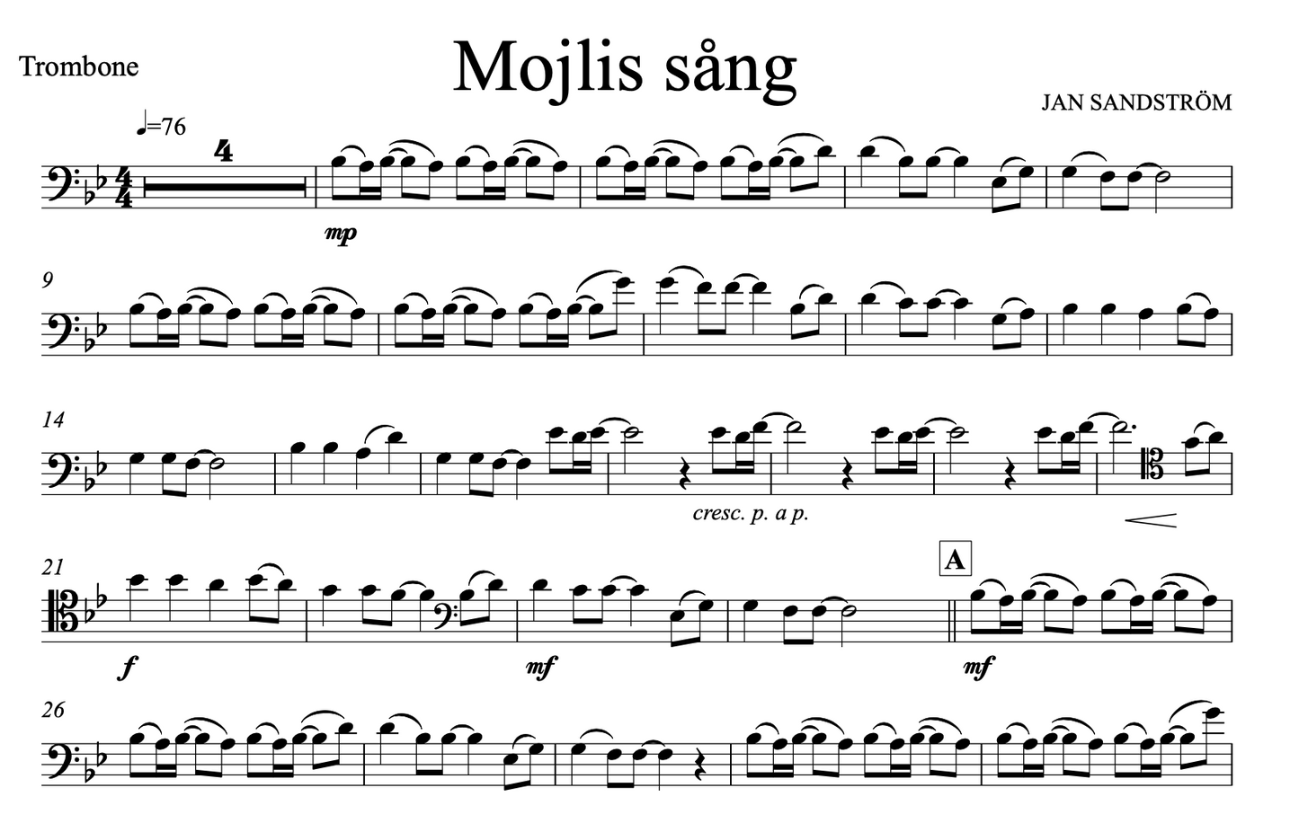 Jan Sandström: Mojlis Sång