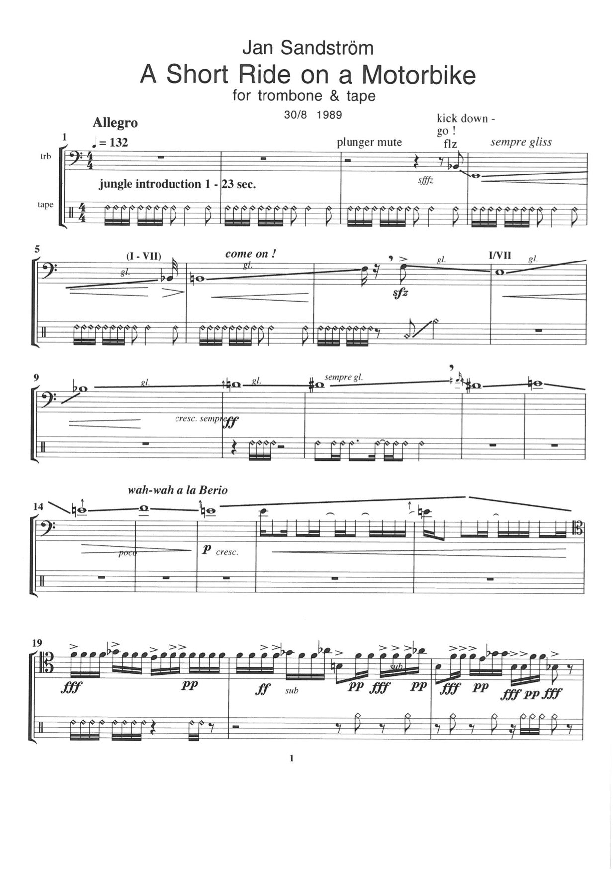 Jan Sandström - A Short Ride on a Motorbike