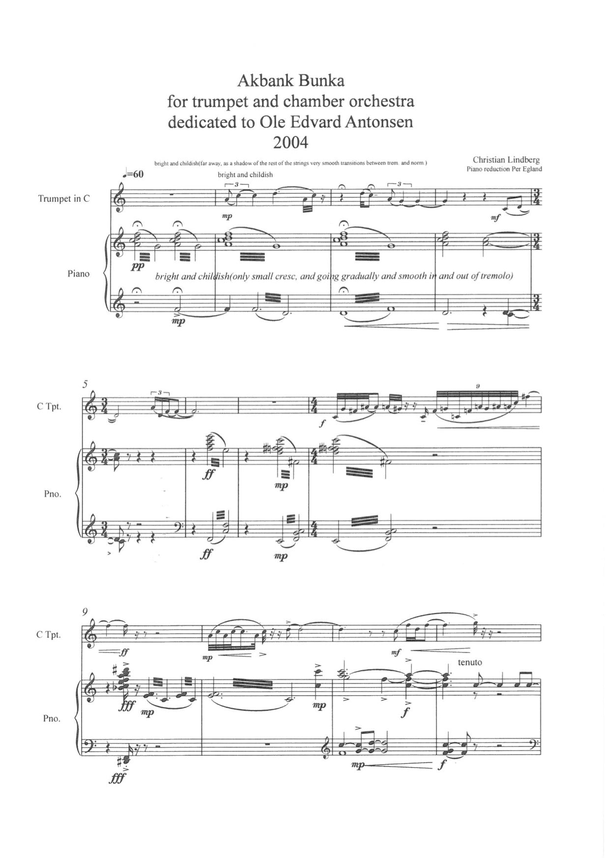 Christian Lindberg - Akbank Bunka - Trumpet and Piano