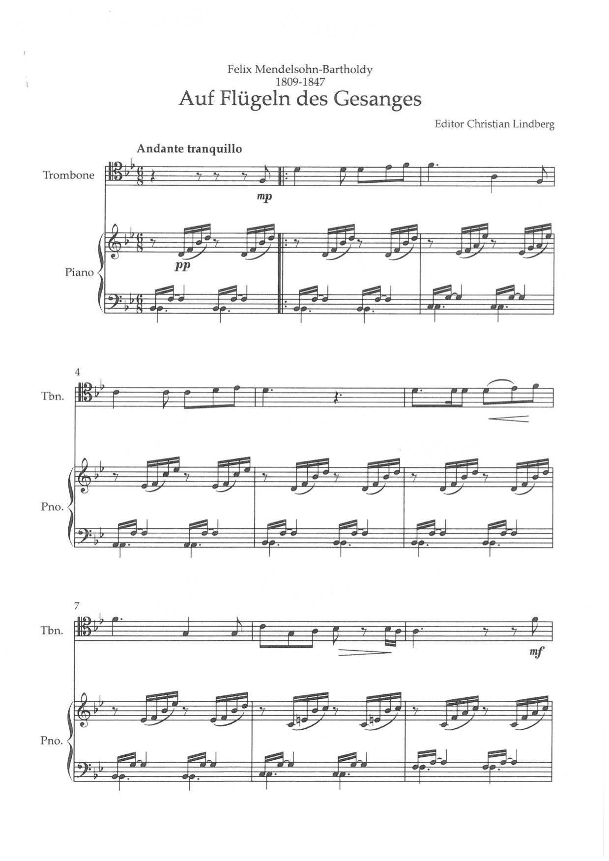 Mendelsohn / Lindberg - Auf Flugel des Gesanges