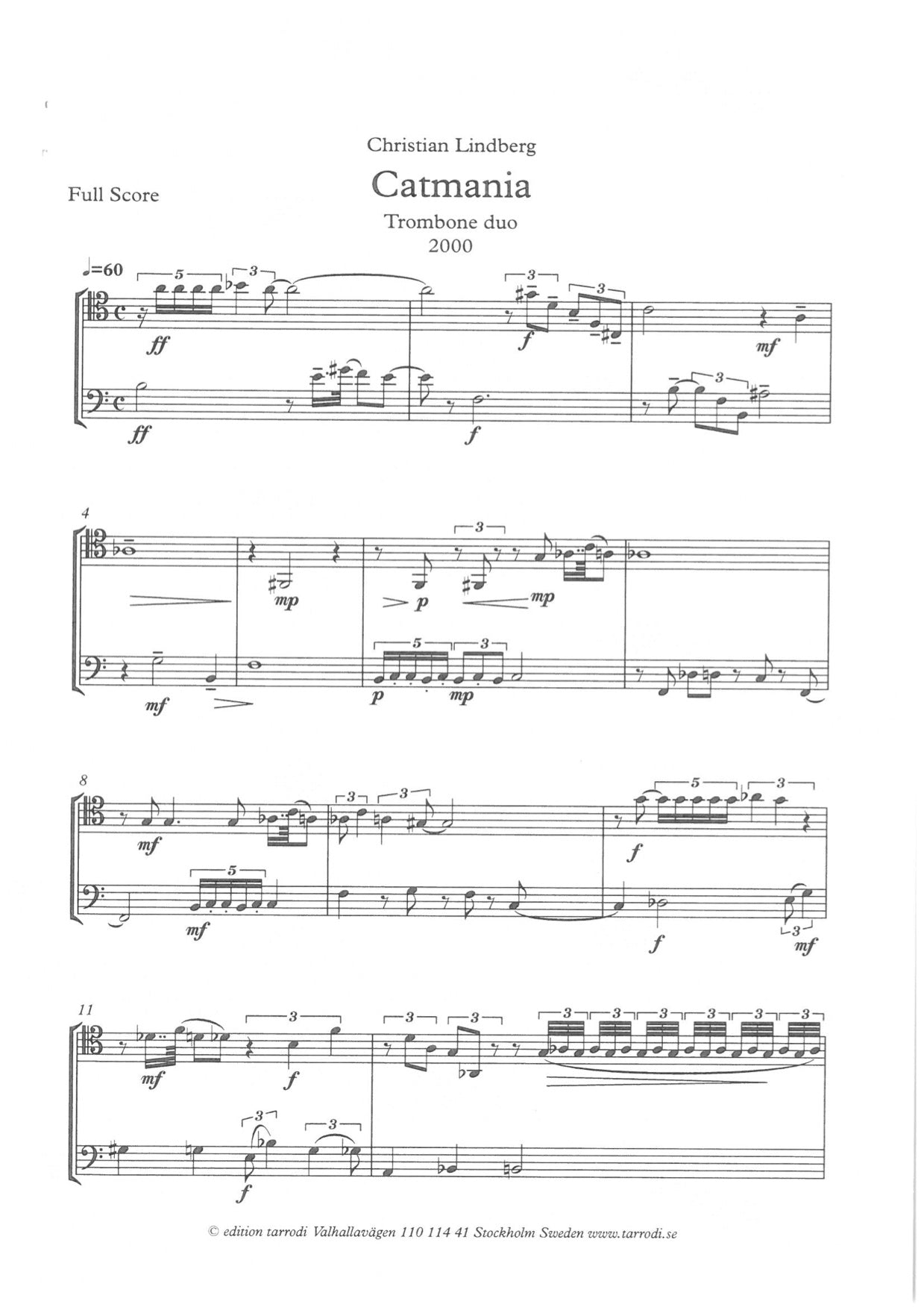 Christian Lindberg - Catmania Trombone Duo