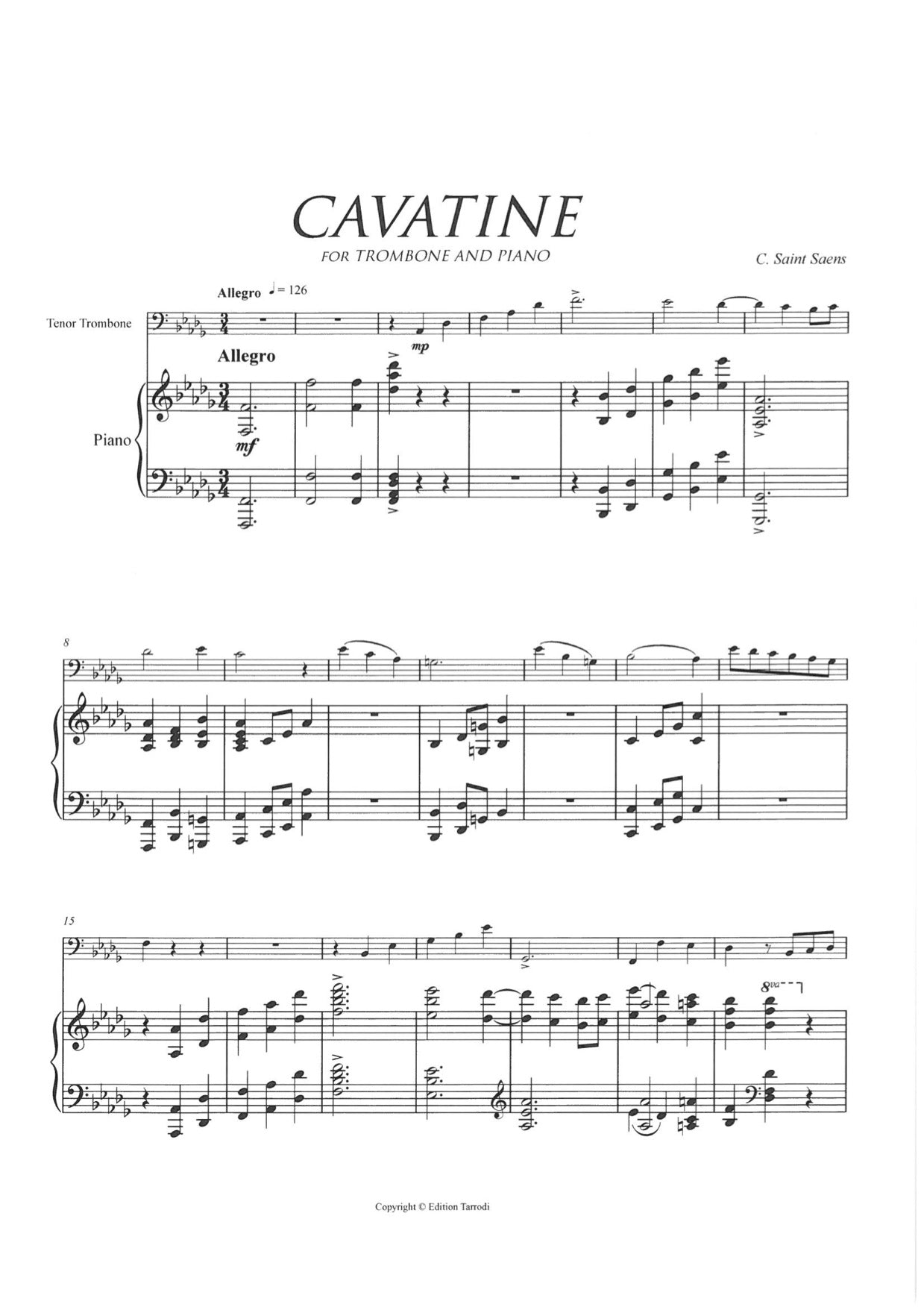 Saint-Seans / Lindberg - Cavatine