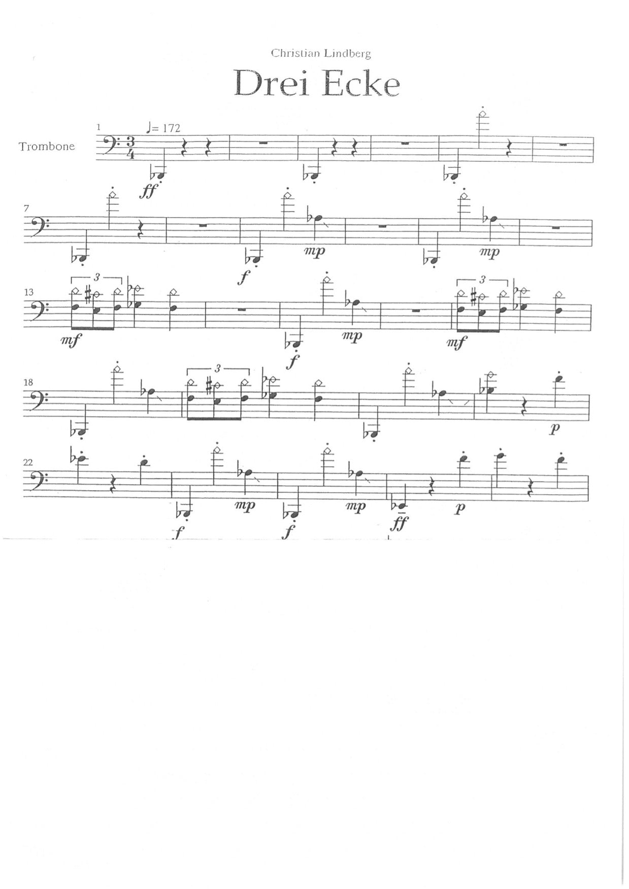 Christian Lindberg - Drei Ecke