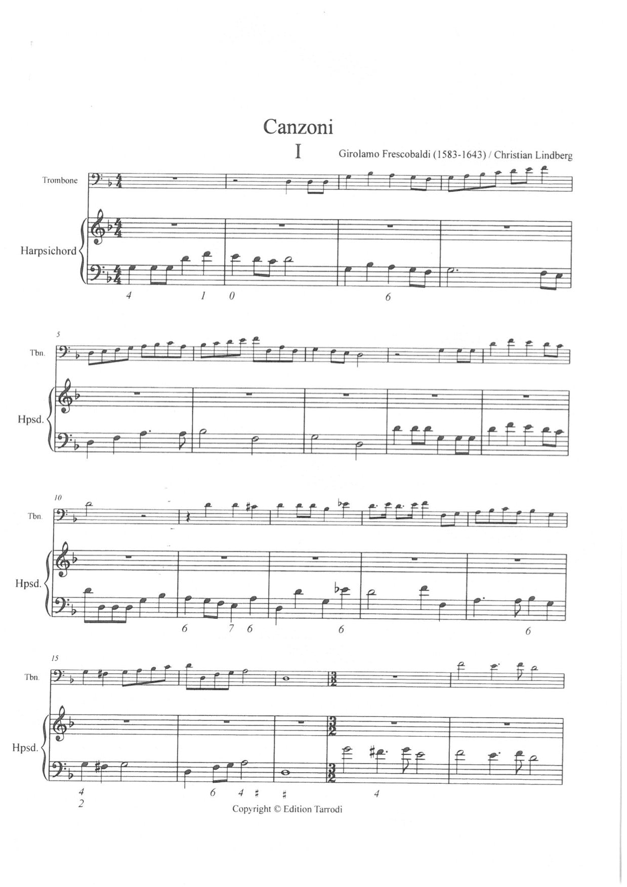 Frescobaldi / Lindberg - Canzoni I,II,III & IV