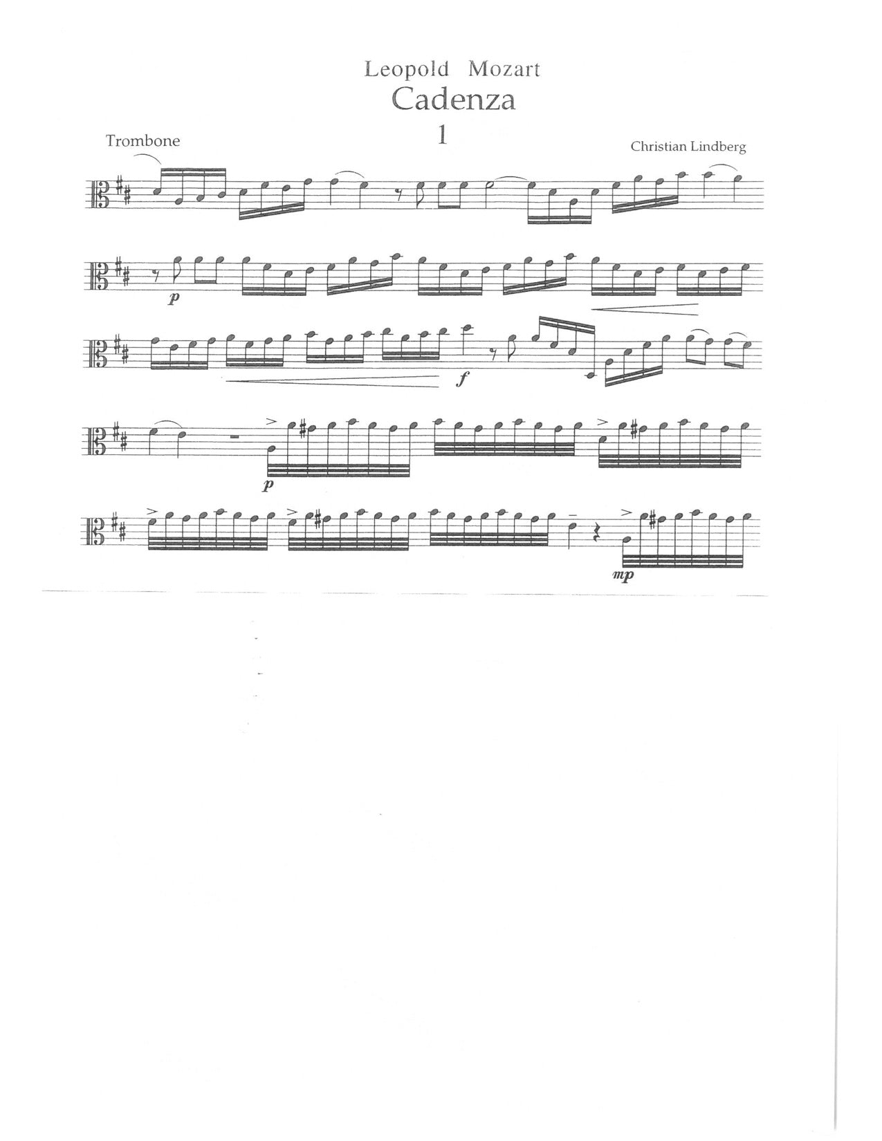 Christian Lindberg - Cadenza Leopold Mozart