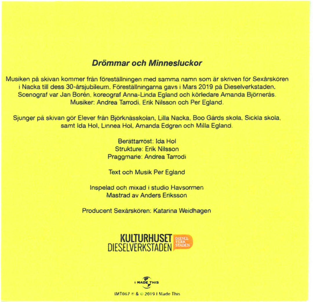 Per Egland - Drömmar och MInnesluckor