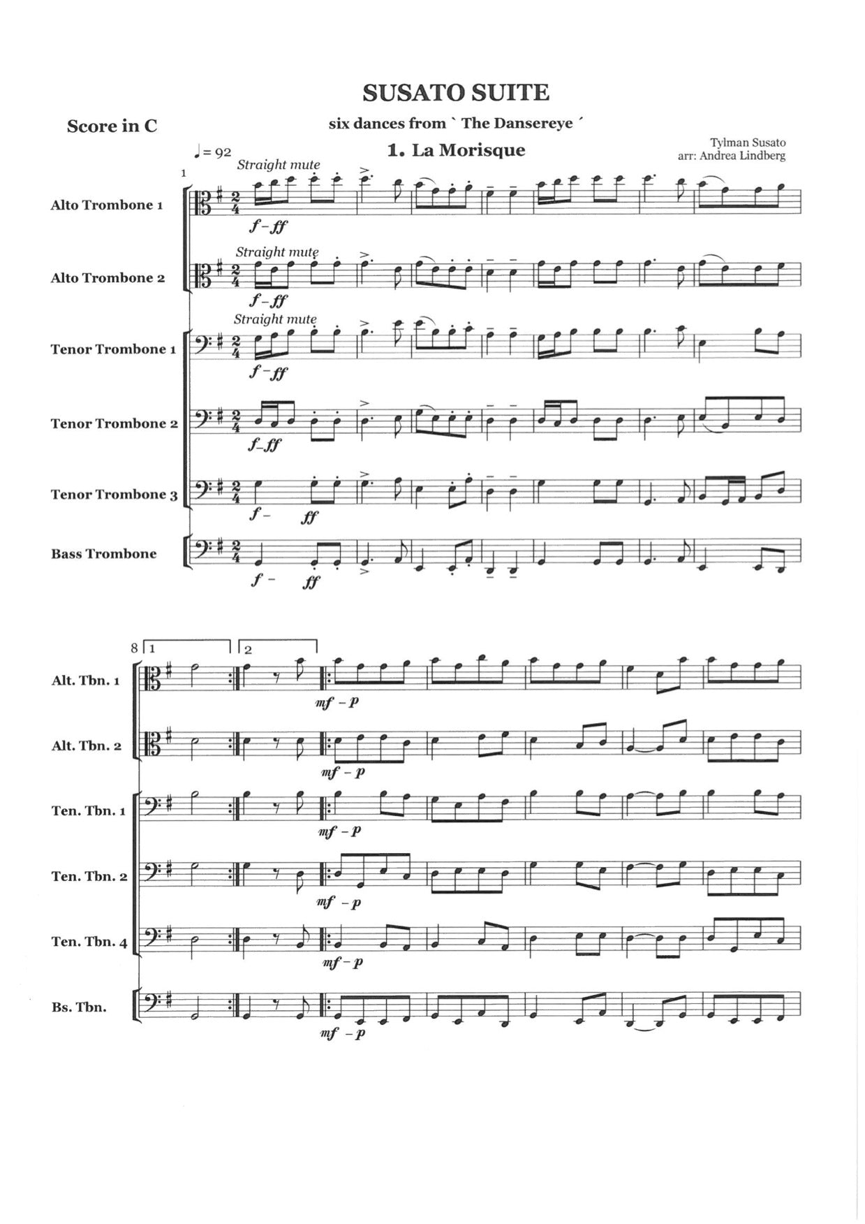 Christian Lindberg / T. Susato - Six dances from Dansereye