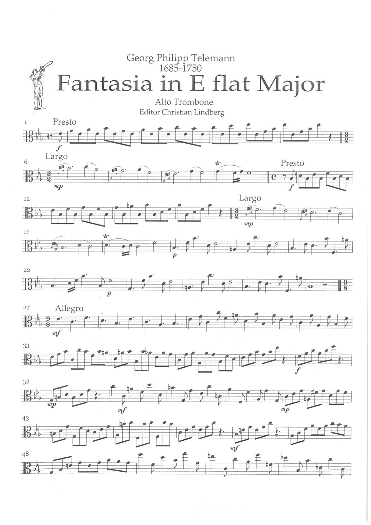 Lindberg/Telemann G. P. - Fantasia in E flat Major