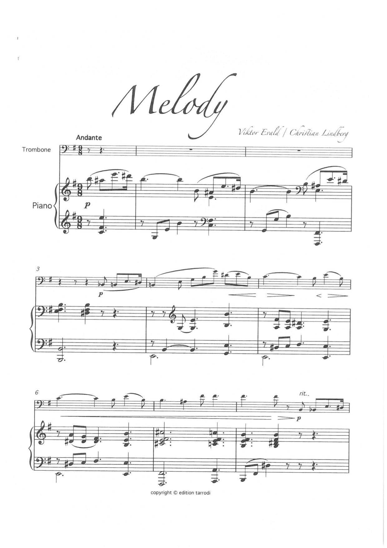Evald / Lindberg - Melody