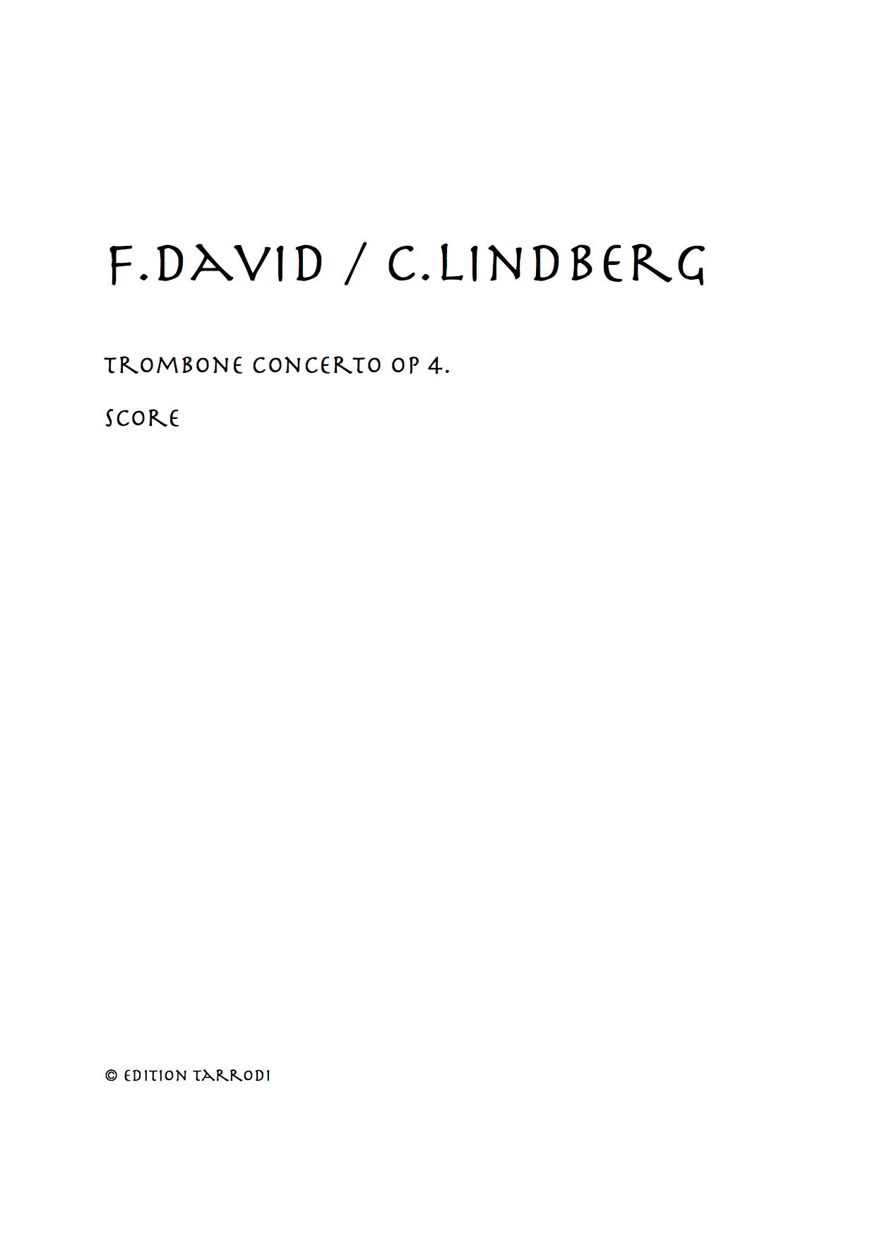 F. David / C. Lindberg: Trombone Concerto op 4