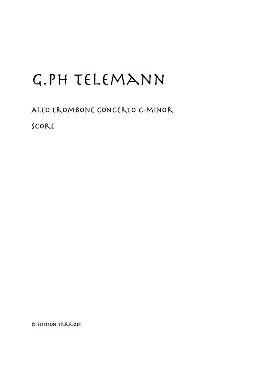 G. Ph Telemann:  Alto Trombone concerto c-minor