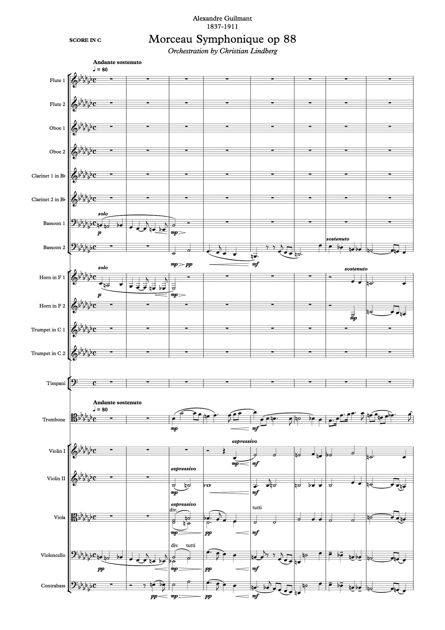 A. Guilmant / C. Lindberg: Morceau Symphonique op 88