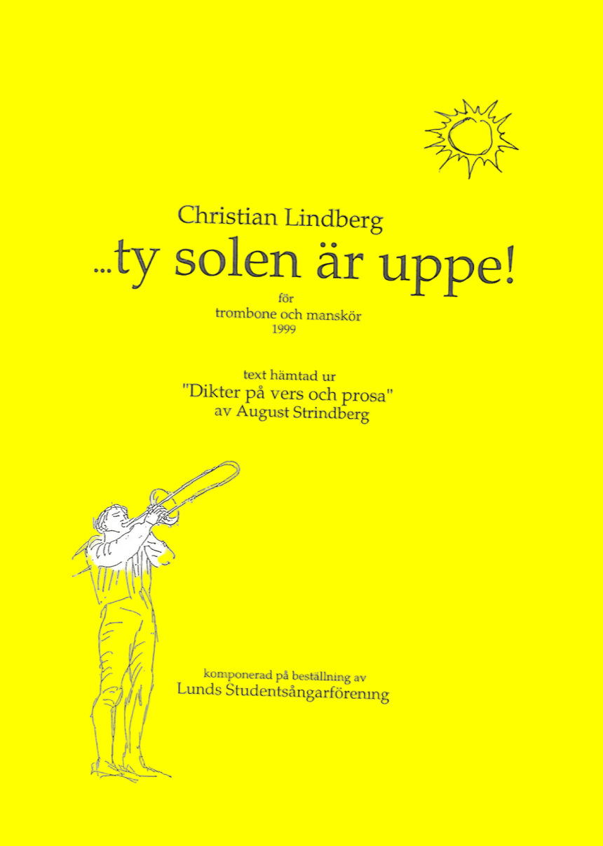 Lindberg/Strindberg - Ty Solen är Uppe - Trombone & Mens Choir - (DIGITAL)