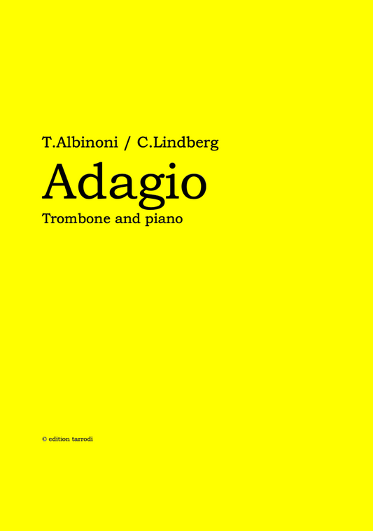 Albinoni/Lindberg - Adagio - Trombone & Piano - (DIGITAL)