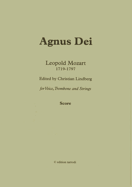Mozart L. - Agnus Dei, Trombone, Voice & Strings