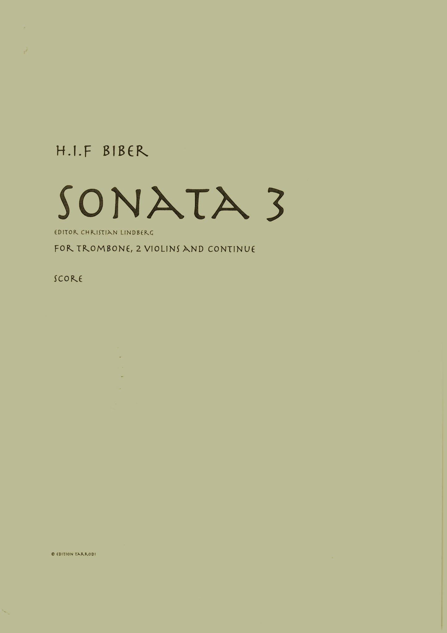 Biber / Lindberg Sonata a 3 Trb, 2 Vln, Vcl