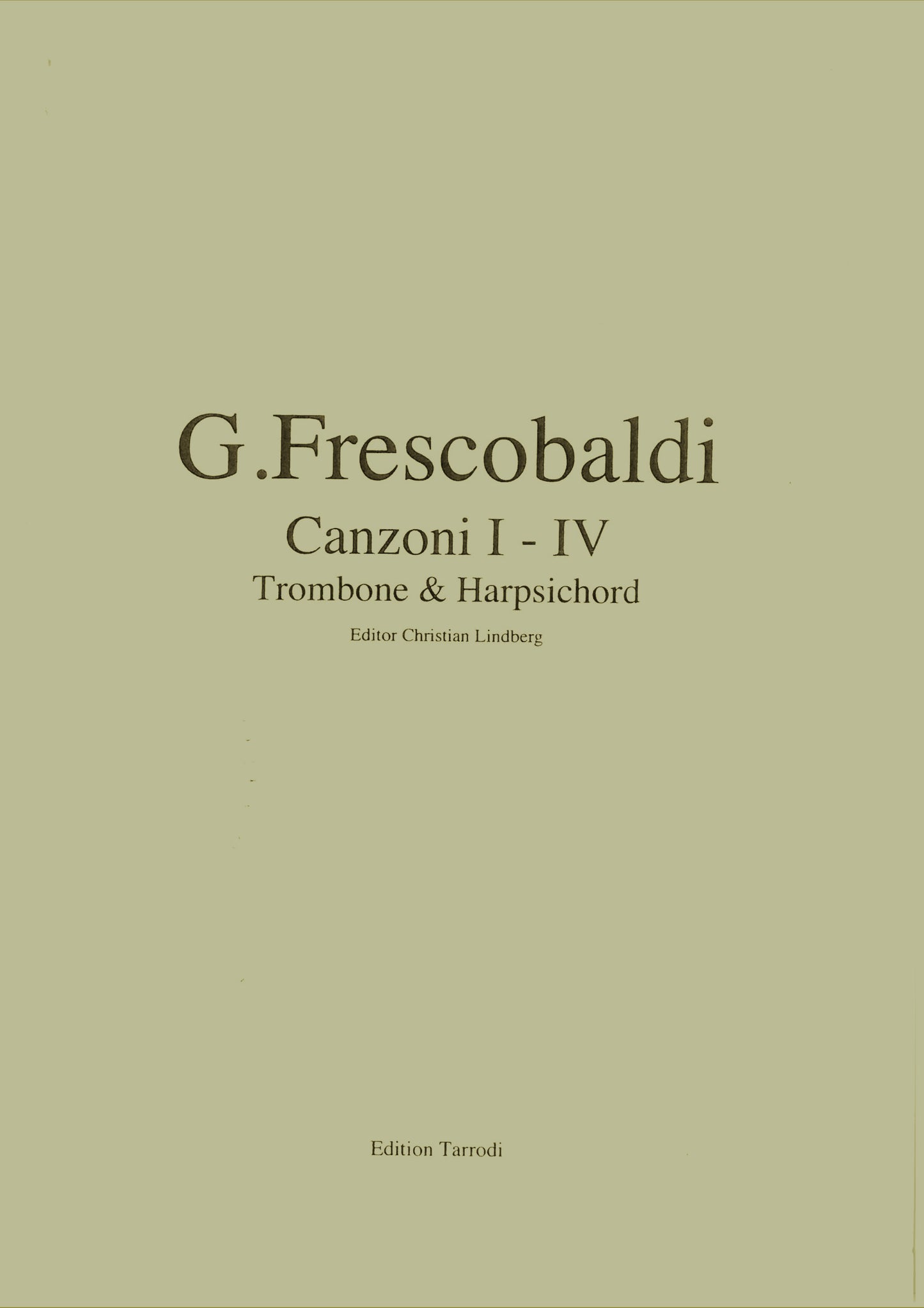 Frescobaldi / Lindberg - Canzoni I,II,III & IV