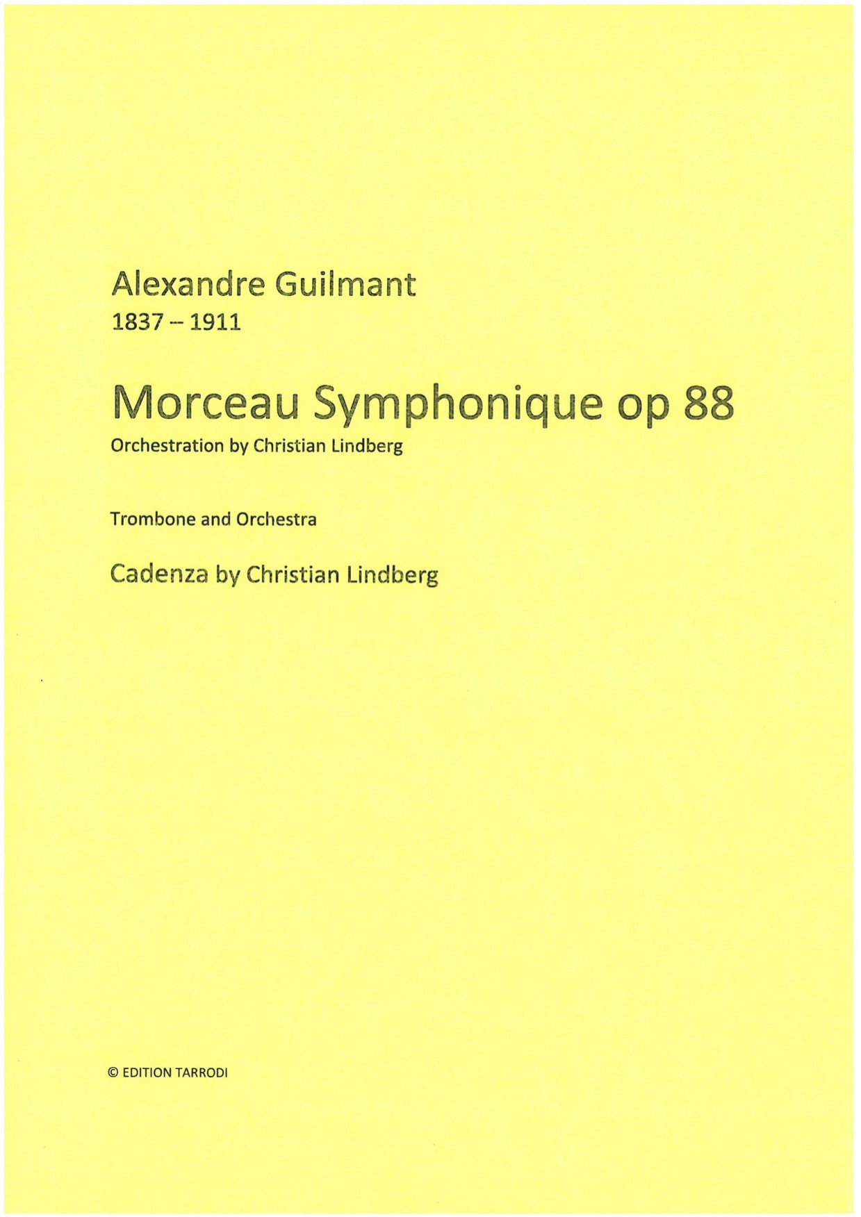 Christian Lindberg - Cadenza Alexandre Guilmant