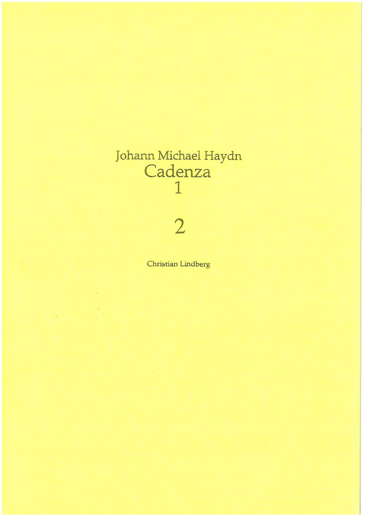 Christian Lindberg - Cadenza Michael Haydn