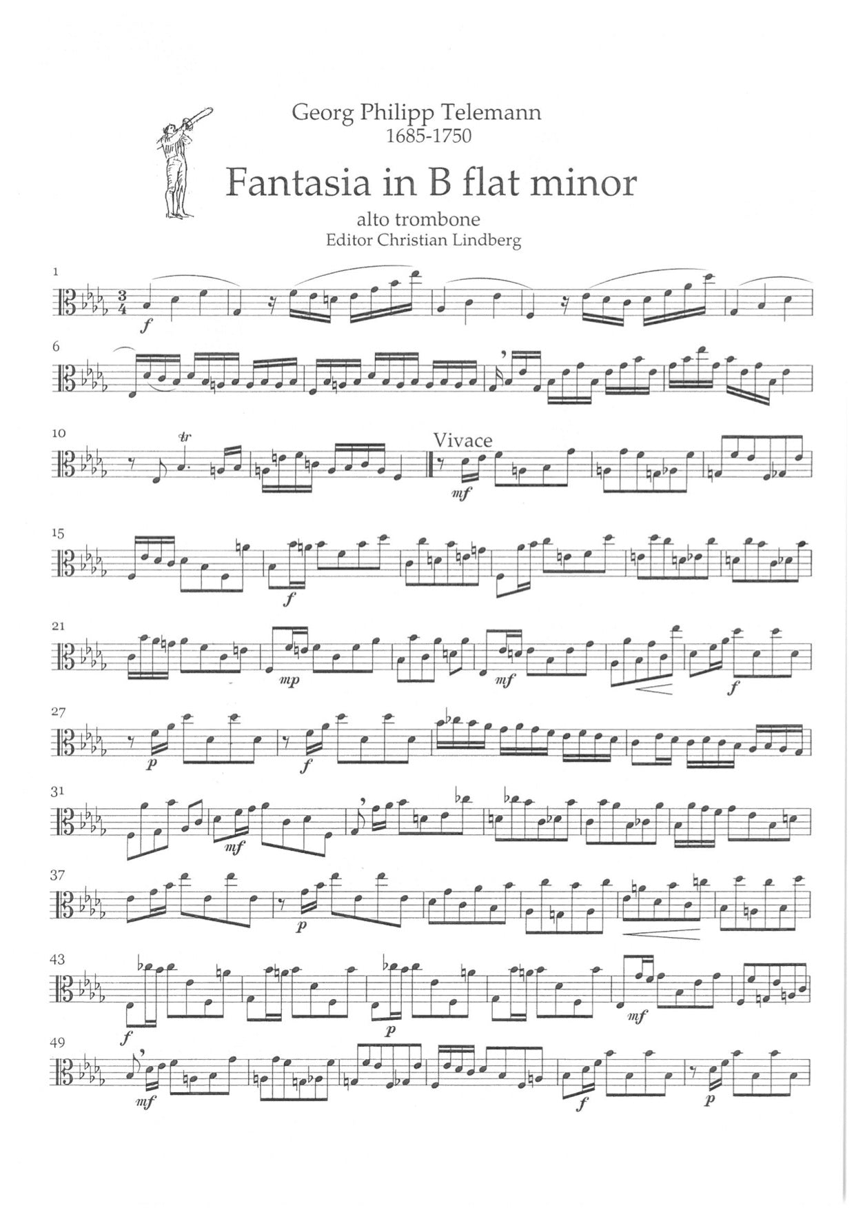 Lindberg/Telemann G. P. Fantasia in B flat minor