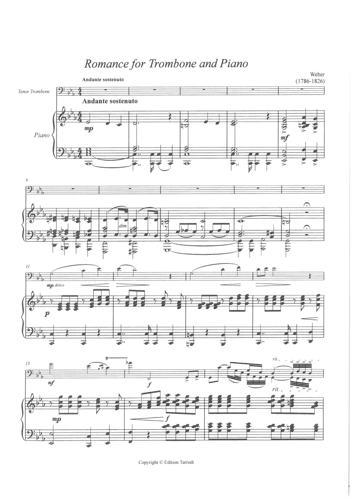 Weber / Lindberg - Romance for Trombone